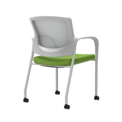 Union & Scale Workplace2.0™ Fabric Guest Chair, Pear, Integrated Lumbar, Fixed Arms, Stationary Seat Control (53685)