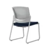 Union & Scale Workplace2.0™ Fabric Guest Chair, Navy, Integrated Lumbar, Armless, Stationary Seat Control (53762)