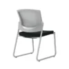 Union & Scale Workplace2.0™ Guest Chair, Black Vinyl, Integrated Lumbar, Armless, Stationary Seat Control (53761)