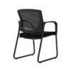 Union & Scale™ Workplace2.0™ Fabric Guest Chair, Black, Integrated Lumbar, Fixed Arms, Stationary Seat Control (53727)