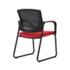 Union & Scale Workplace2.0™ Fabric Guest Chair, Cherry, Integrated Lumbar, Fixed Arms, Stationary Seat Control (53723)