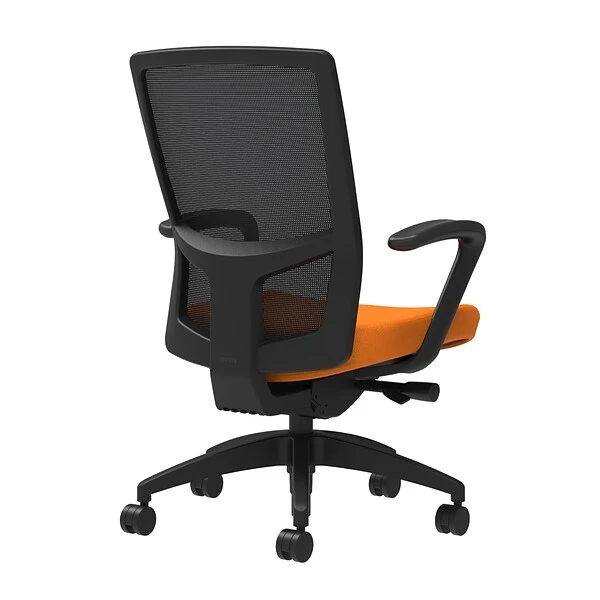 Union & Scale Workplace2.0™ Fabric Task Chair, Apricot, Integrated Lumbar, Fixed Arms, Adv Synchro-Tilt Seat Control (53662)