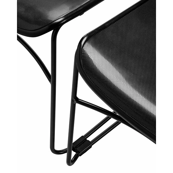 NPS Commercialine 850 Series Ultra Compact Stack Chair, Black (850-CL) - Image 2