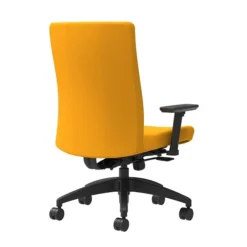 Union & Scale Workplace2.0™ Task Chair Upholstered 2D, Adjustable Arms, Goldenrod Fabric, Synchro Tilt (54141)