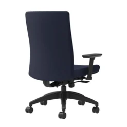 Union & Scale Workplace2.0™ Task Chair Upholstered 2D, Adjustable Arms, Navy Fabric, Synchro Tilt (54146)