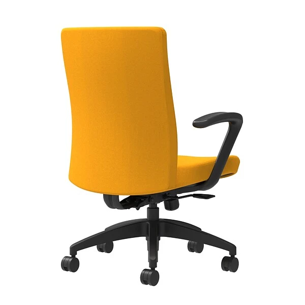 Union & Scale Workplace2.0™ Task Chair Upholstered, Fixed Arms, Goldenrod Fabric, Synchro Tilt (54152)