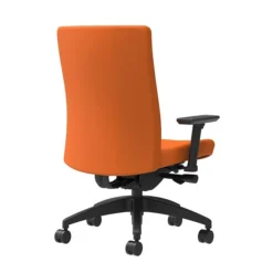 Union & Scale Workplace2.0™ Task Chair Upholstered 2D, Adjustable Arms, Apricot Fabric, Synchro Tilt Seat Slide (54171)