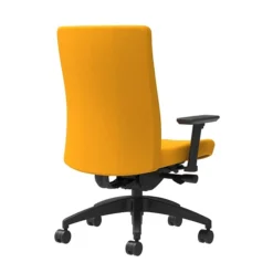 Union & Scale Workplace2.0™ Task Chair Upholstered 2D, Adjustable Arms, Goldenrod Fabric, Synchro Tilt Seat Slide (54174)