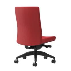 Union & Scale Workplace2.0™ Task Chair Upholstered, Armless, Cherry Fabric, Synchro Tilt Seat Slide (54194)