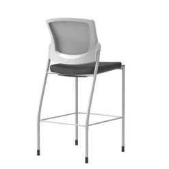 Union & Scale™ Workplace2.0™ Bistro Height Stool Fog Mesh, Armless, Iron Ore Fabric (54262)