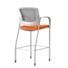 Union & Scale Workplace2.0™ Bistro Height Stool Fog Mesh, Fixed Arms, Apricot Fabric (54245)