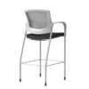 Union & Scale™ Workplace2.0™ Bistro Height Stool Fog Mesh, Fixed Arms, Black Fabric (54250)