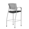 Union & Scale™ Workplace2.0™ Bistro Height Stool Fog Mesh, Fixed Arms, Black Vinyl (54252)