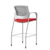 Union & Scale Workplace2.0™ Bistro Height Stool Fog Mesh, Fixed Arms, Ruby Fabric (54254)
