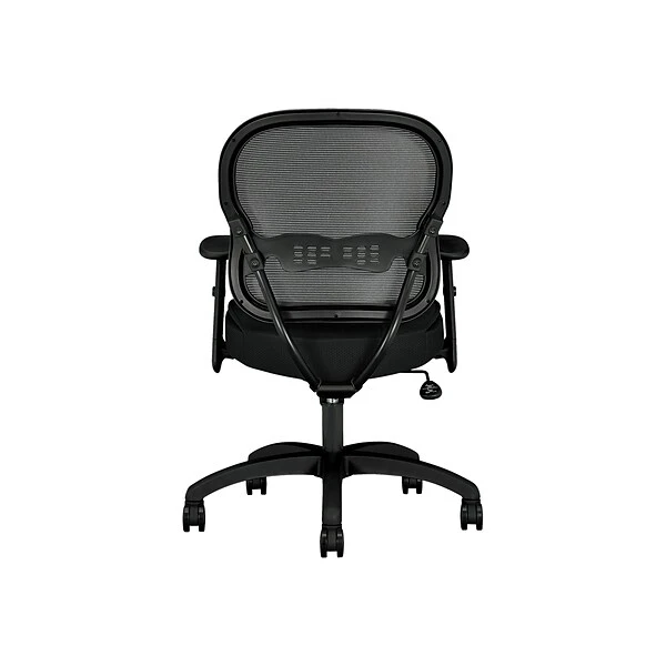 HON Wave Mesh Mid-Back Chair, Synchro-Tilt, Adjustable Arms, Black Sandwich Mesh (BSXVL712MM10) - Image 2