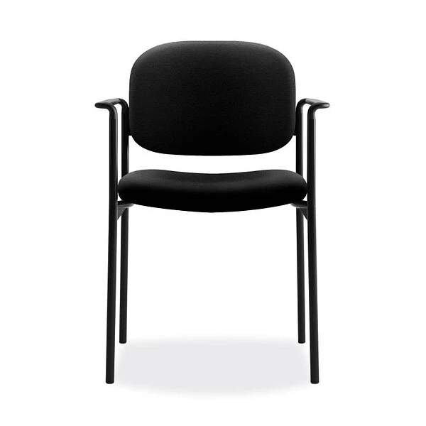 HON Scatter Fabric Stacking Guest Chair, Fixed Arms, Black (BSXVL616VA10)