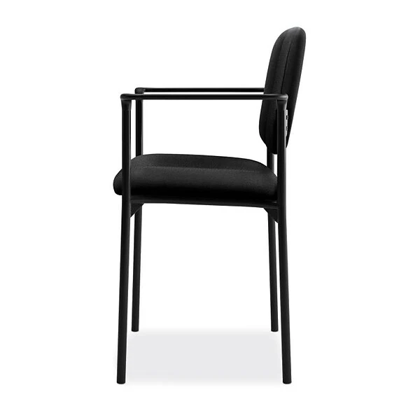 HON Scatter Fabric Stacking Guest Chair, Fixed Arms, Black (BSXVL616VA10) - Image 3