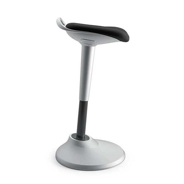 HON Perch Fabric 360-Degree Swivel, Silver Base, Black (BSXVLPERCHAS10X) - Image 2