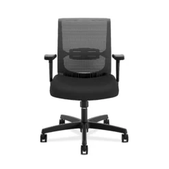 HON Convergence Mesh Back Fabric Task Chair, Black (HONCMS1AACCF10)