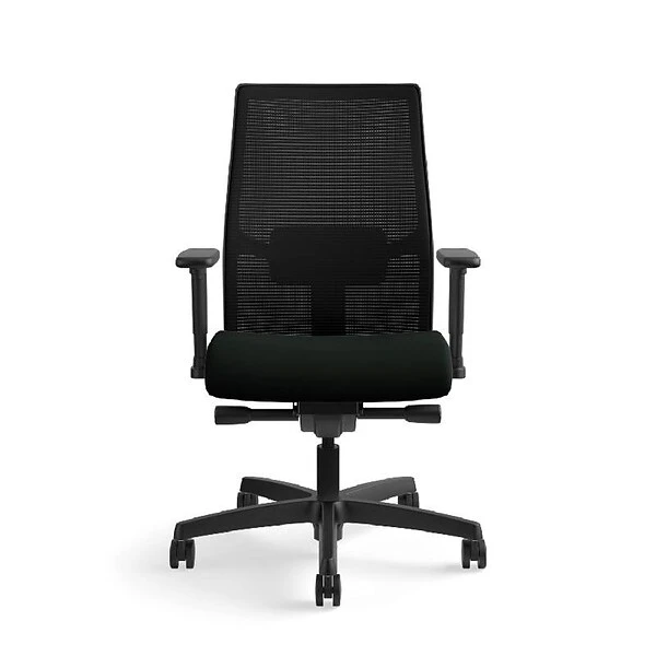 HON Ignition 2.0 Mesh/Vinyl Mid-Back Task Chair, Adjustable Arms, Black (HON12M2AMLU10TK) - Image 8