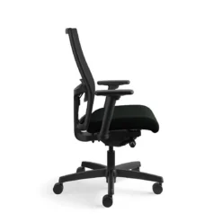 HON Ignition 2.0 Mesh/Vinyl Mid-Back Task Chair, Adjustable Arms, Black (HON12M2AMLU10TK)