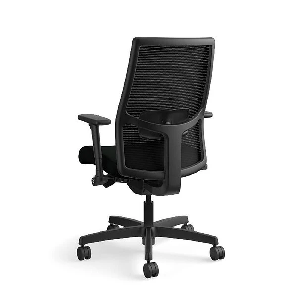 HON Ignition 2.0 Mesh/Vinyl Mid-Back Task Chair, Adjustable Arms, Black (HON12M2AMLU10TK) - Image 4