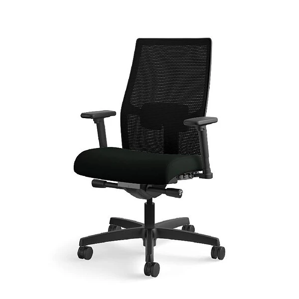 HON Ignition 2.0 Mesh/Vinyl Mid-Back Task Chair, Adjustable Arms, Black (HON12M2AMLU10TK) - Image 7