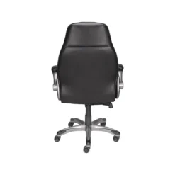 Quill Brand® Torrent Bonded Leather Manager Chair, Glossy Black (51283/20224)
