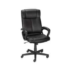 Quill Brand® Turcotte Luxura Faux Leather Computer And Desk Chair, Black (23094-CC)