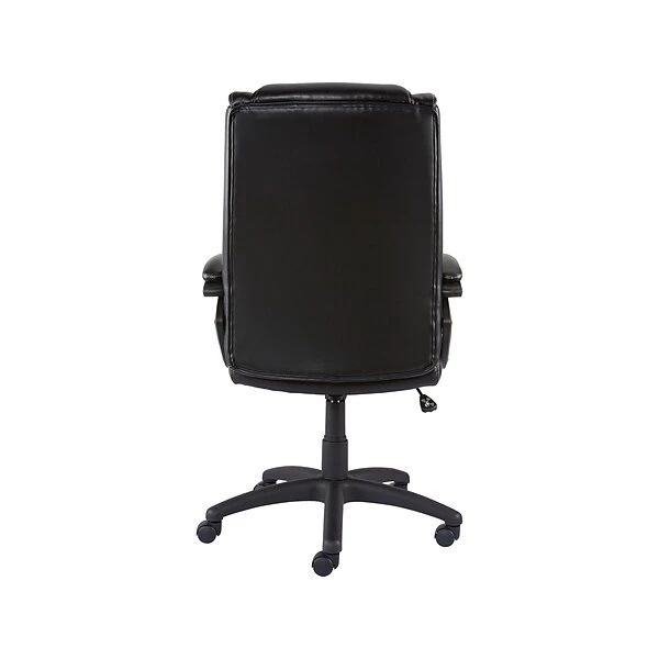 Quill Brand® Kelburne Luxura Faux Leather Computer And Desk Chair, Black (50859)