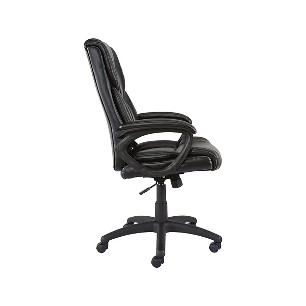 Quill Brand® Kelburne Luxura Faux Leather Computer And Desk Chair, Black (50859) - Image 2