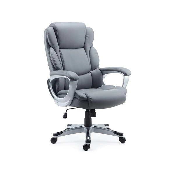 Quill Brand® Mcallum Bonded Leather Manager Chair, Gray (51474) - Image 2