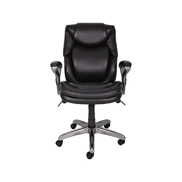 Serta AIR Bonded Leather Executive Chair, Black (CHR200100)