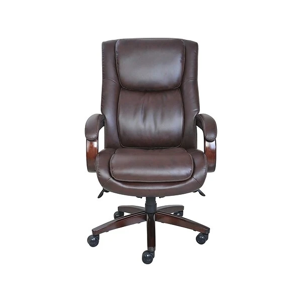 La-Z-Boy Winston Ergonomic Faux Leather Executive Big & Tall Chair, 400 Lb. Capacity, Brown (44763) - Image 2