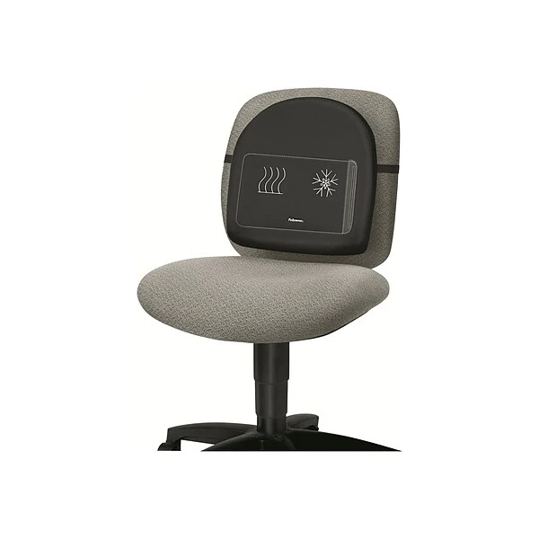 Fellowes Heat And Soothe Back Support, Black (9190001)