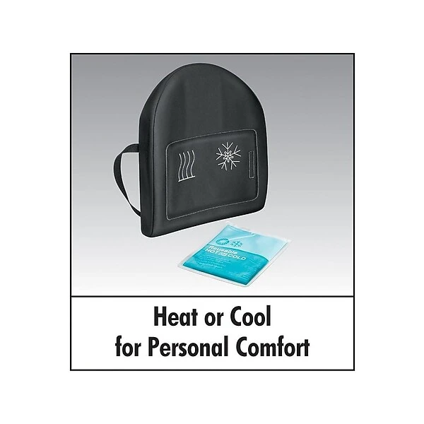 Fellowes Heat And Soothe Back Support, Black (9190001) - Image 2