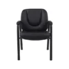 Global Offices To Go Faux Leather Guest Chair, Black (OTG3915B)