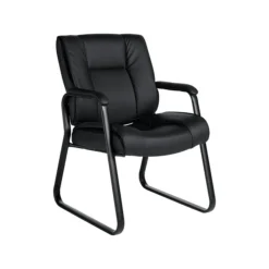 Global Offices To Go Luxhide Guest Chair, Black (OTG2782)