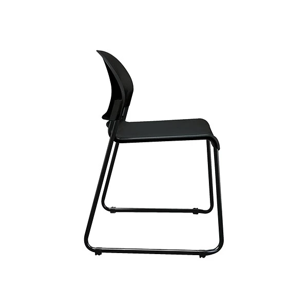 HON GuestStacker Plastic Banquet/Reception Chairs, Onyx, 4/Pack (HON4031ONT)