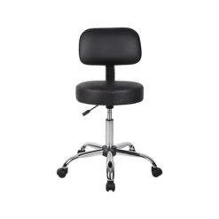 Boss Be Well Medical Spa Professional 26.5" Drafting Stool, Black (B245-BK)