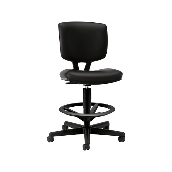 HON Volt SofThread Leather Computer And Desk Stool, Black (HON5705SB11T) - Image 2