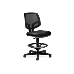 HON Volt Mesh Back SofThread Leather Computer And Desk Stool, Black (H5715.SB11.T)