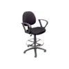 Boss Ergonomic Works Tweed Fabric Drafting Stool Black (B1617-BK)