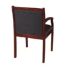 Regency Regent Fabric Guest Chair, Mahogany/Black (9875MHBK)