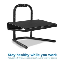 Mount-It! Standing And Sitting Footrest With Handle, Black (MI-7807)