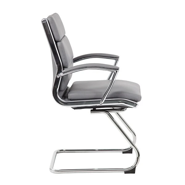 Boss CaressoftPlus Vinyl Guest Chair, Gray (B9479-GY) - Image 2