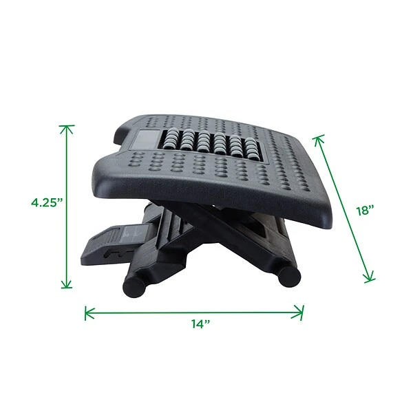 Mind Reader Tilt Adjustable Footrests, Black (FTROLL-BLK) - Image 6