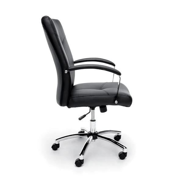 OFM Essentials SofThread Leather Conference Chair, Black (E1003) - Image 3