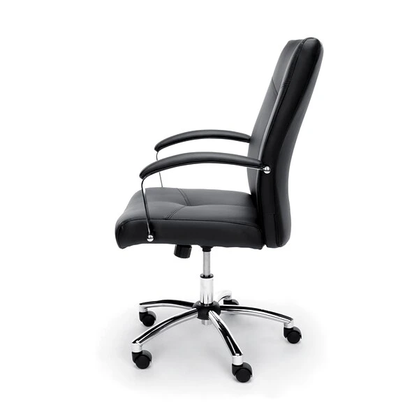 OFM Essentials SofThread Leather Conference Chair, Black (E1003) - Image 4
