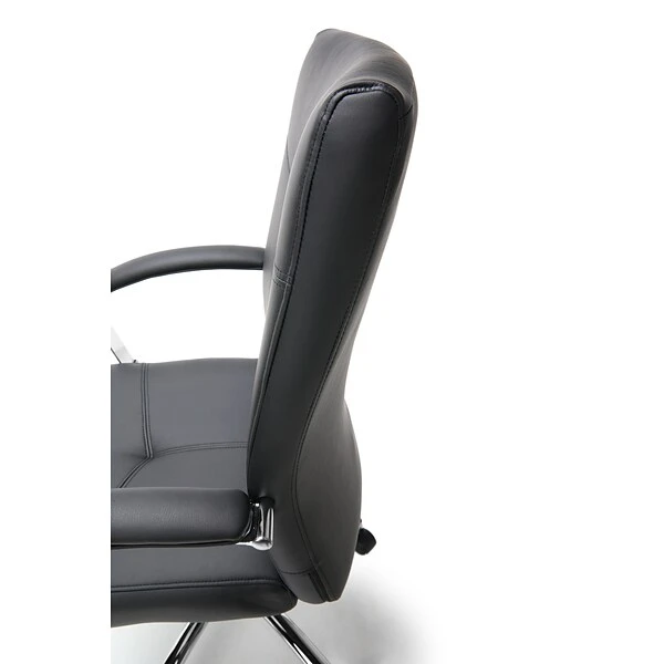 OFM Essentials SofThread Leather Conference Chair, Black (E1003) - Image 5